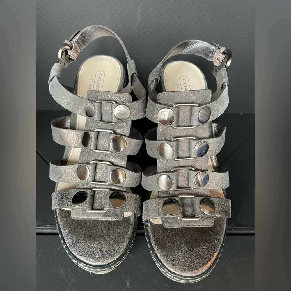 Near perfect Coach platform sandals.